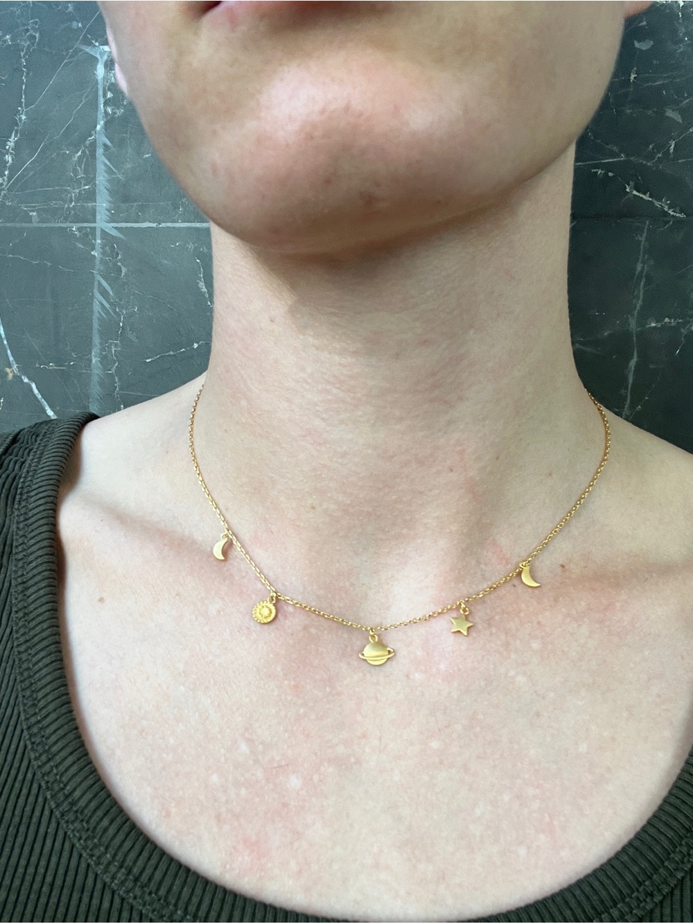 Satya Jewelry Gold Celestial Charm Necklace - Gold